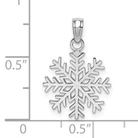 10k White Gold Snowflake Pendant-10C3062W