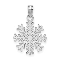 10k White Gold Snowflake Pendant-10C3062W