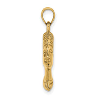 10k 3-D Nefertiti Pendant-10C3068