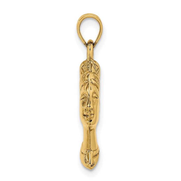 10k 3-D Nefertiti Pendant-10C3068