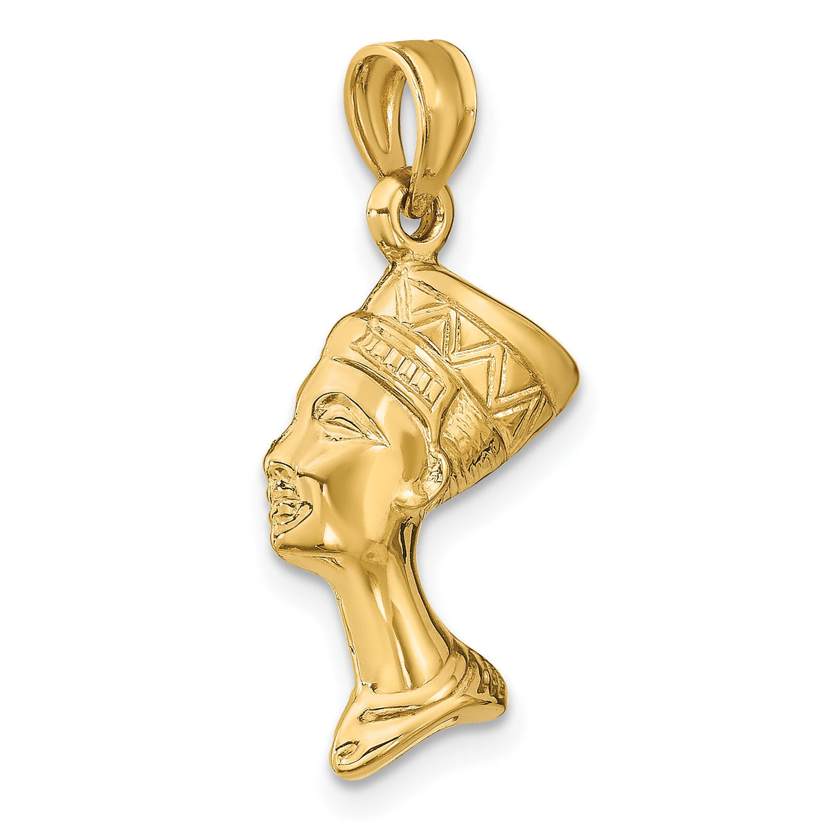 10k 3-D Nefertiti Pendant-10C3068