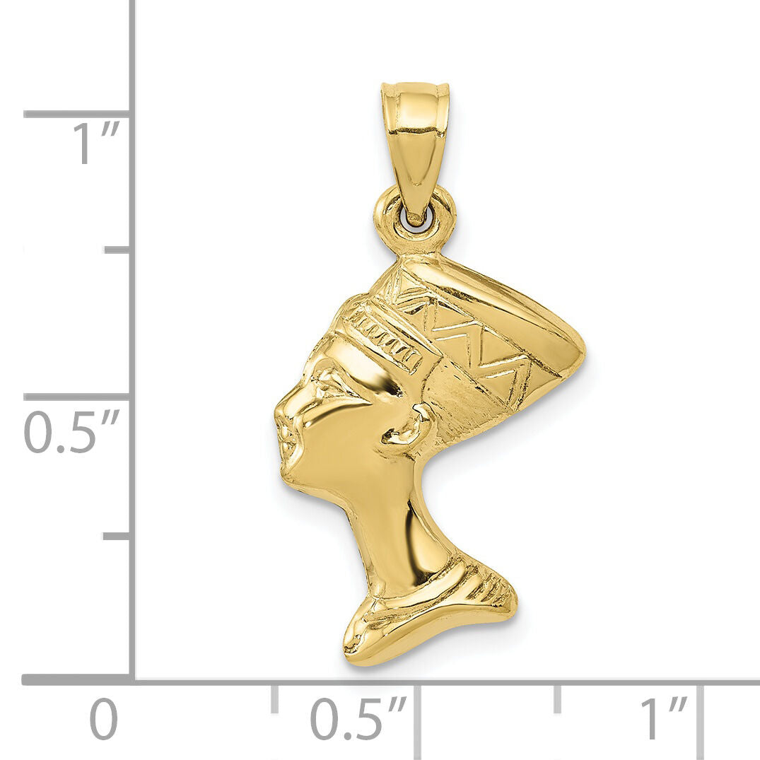 10k 3-D Nefertiti Pendant-10C3068