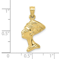 10k 3-D Nefertiti Pendant-10C3068