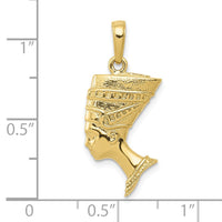 10k 3-D Nefertiti Pendant-10C3069