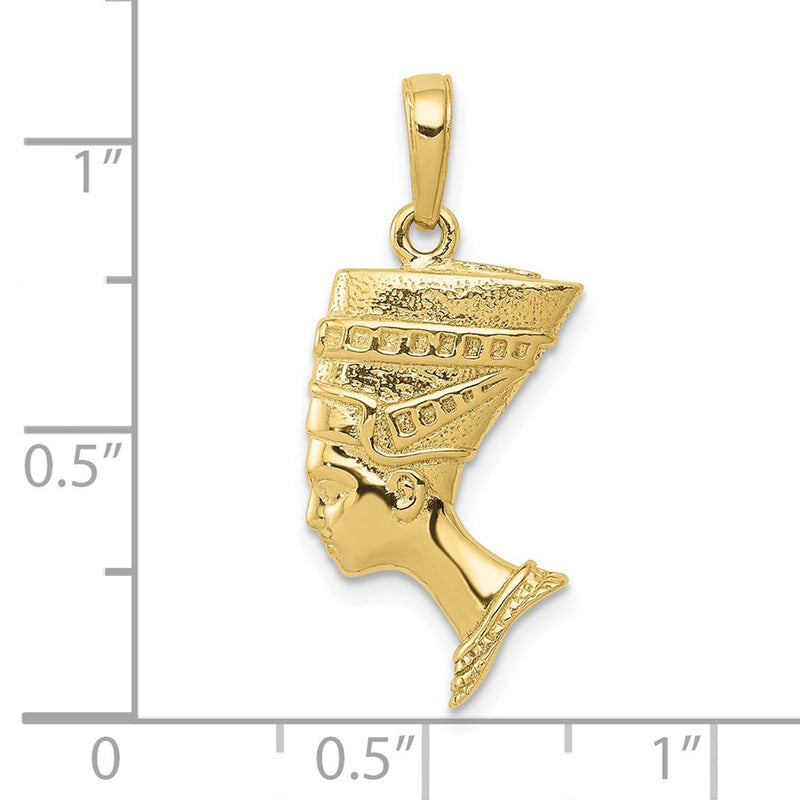 10k 3-D Nefertiti Pendant-10C3069