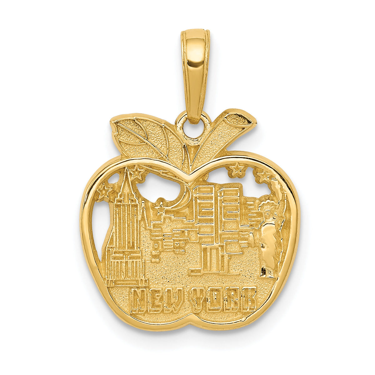 10k New York City Skyline in Apple Pendant-10C3076