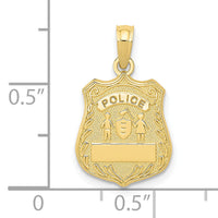 10k Police Badge Pendant-10C3099