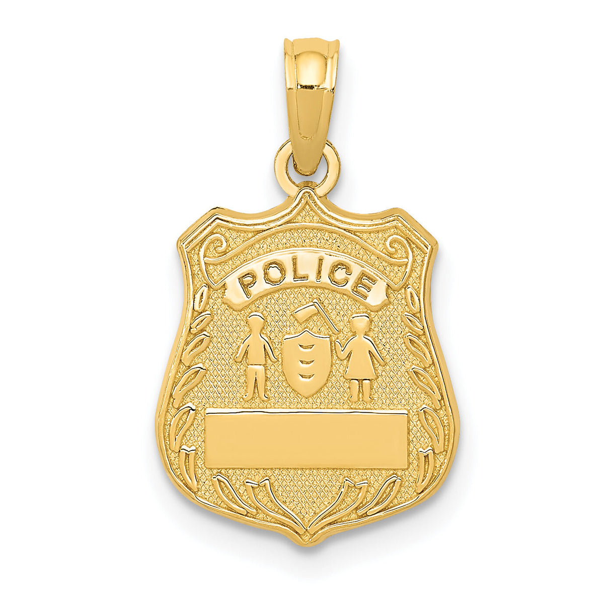 10k Police Badge Pendant-10C3099