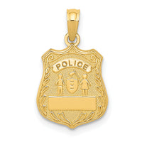 10k Police Badge Pendant-10C3099
