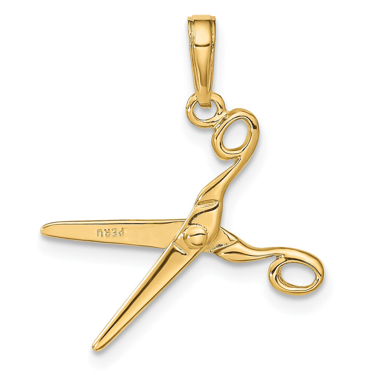10k 3-D Moveable Scissors Pendant-10C3118