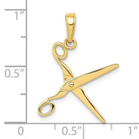 10k 3-D Moveable Scissors Pendant-10C3118