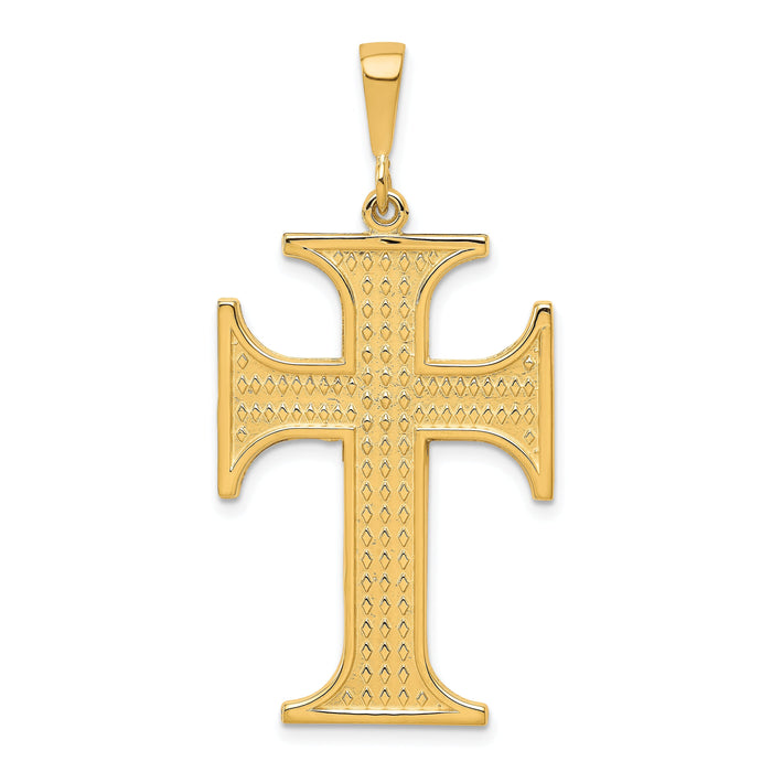 10k Cross Charm-10C314