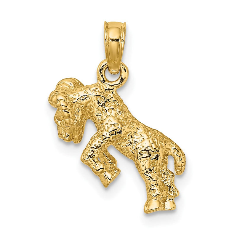 10K 3-D Aries Zodiac Pendant-10C3143