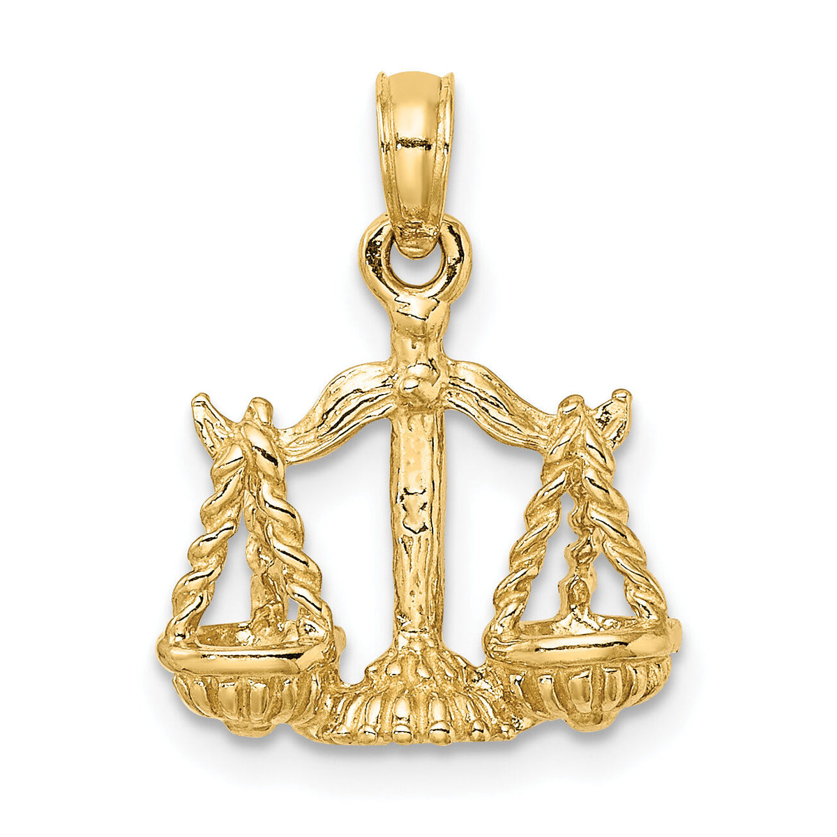 10K 3-D Libra Zodiac Pendant-10C3149