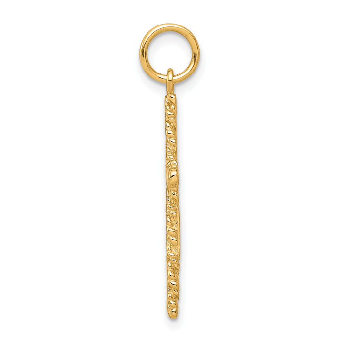 10K Nugget Cross Charm-10C315