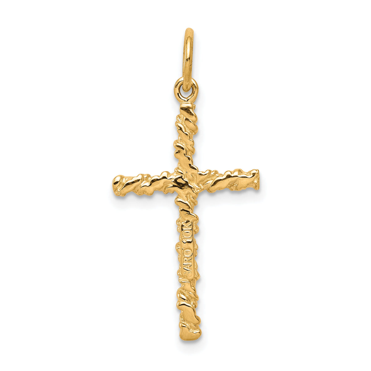 10K Nugget Cross Charm-10C315