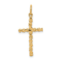 10K Nugget Cross Charm-10C315