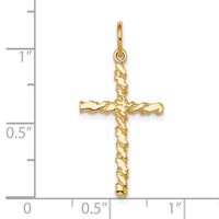 10K Nugget Cross Charm-10C315