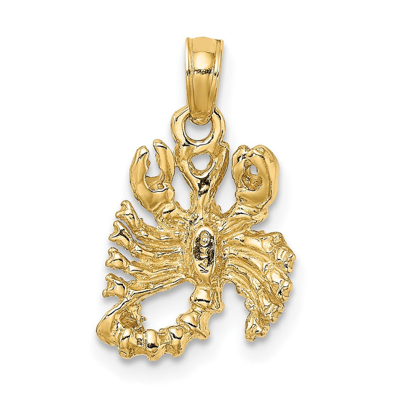 10K 3-D Scorpio Zodiac Pendant-10C3150