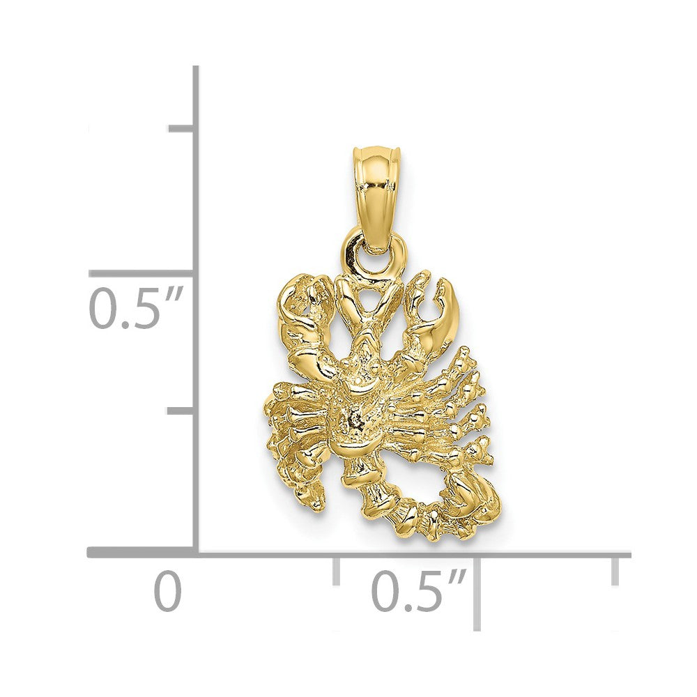 10K 3-D Scorpio Zodiac Pendant-10C3150