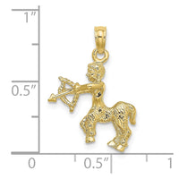 10K 3-D Sagittarius Zodiac Pendant-10C3151