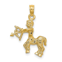 10K 3-D Sagittarius Zodiac Pendant-10C3151