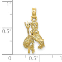 10K 3-D Aquarius Zodiac Pendant-10C3153