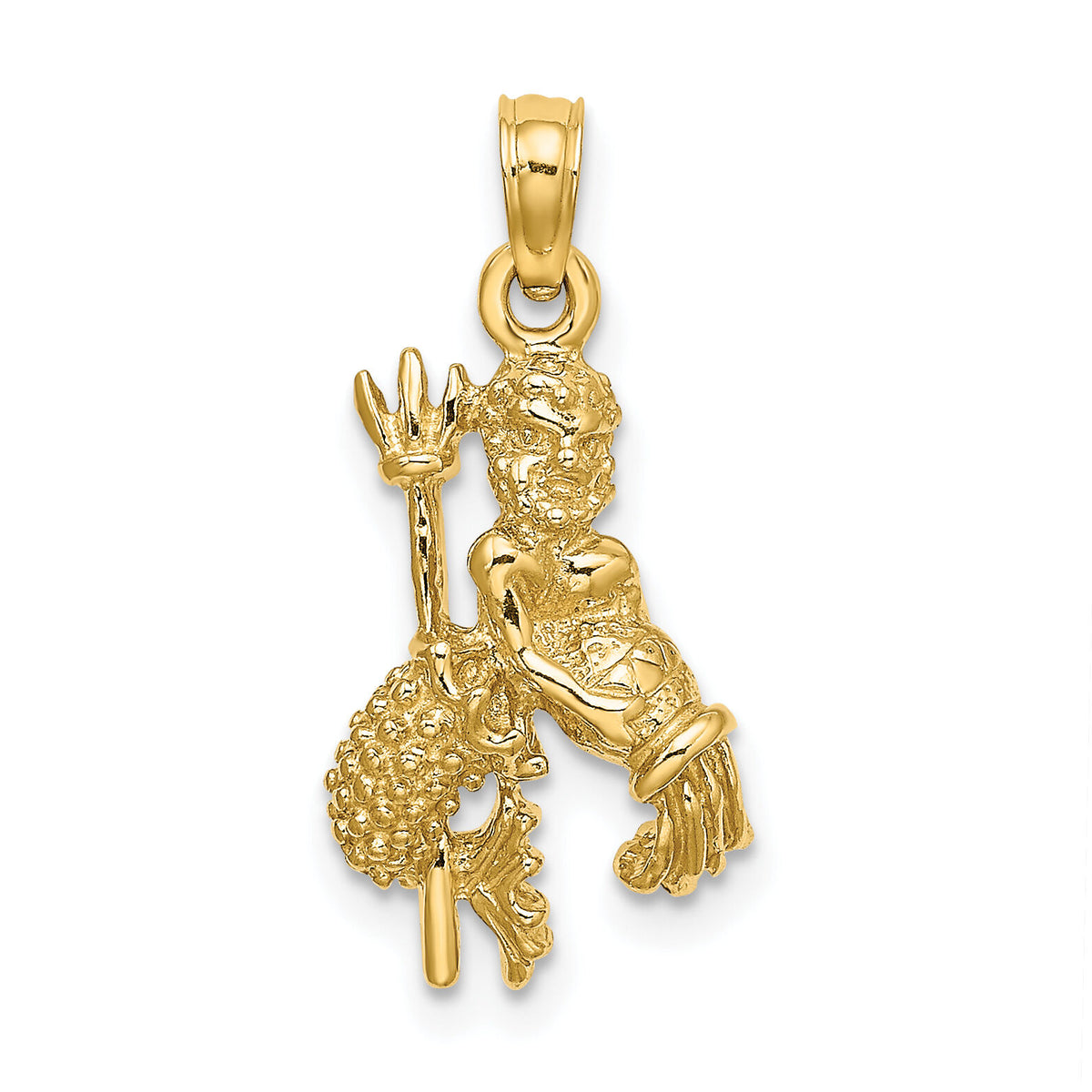 10K 3-D Aquarius Zodiac Pendant-10C3153