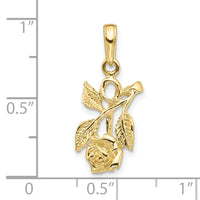 10k Rose Pendant-10C3191