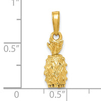 10k 3-D Pineapple Pendant-10C3204