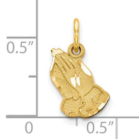 10K Yellow Gold Praying Hands Charm-10C323