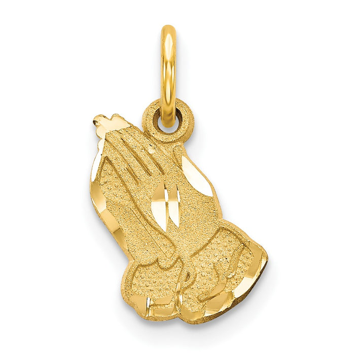 10K Yellow Gold Praying Hands Charm-10C323