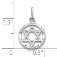 10K White Gold Star Of David Charm-10C332W