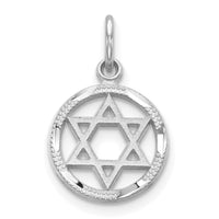 10K White Gold Star Of David Charm-10C332W