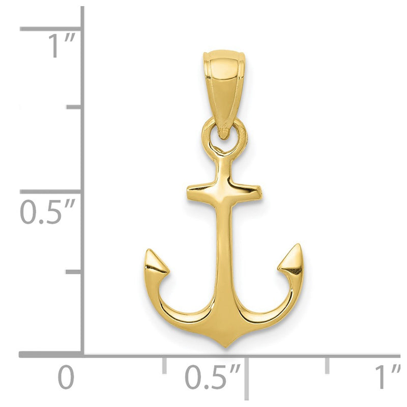 10k Anchor Pendant-10C3339