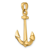 10K 3-D Anchor Pendant-10C3341