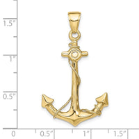 10k 3-D Anchor with Rope Pendant-10C3342