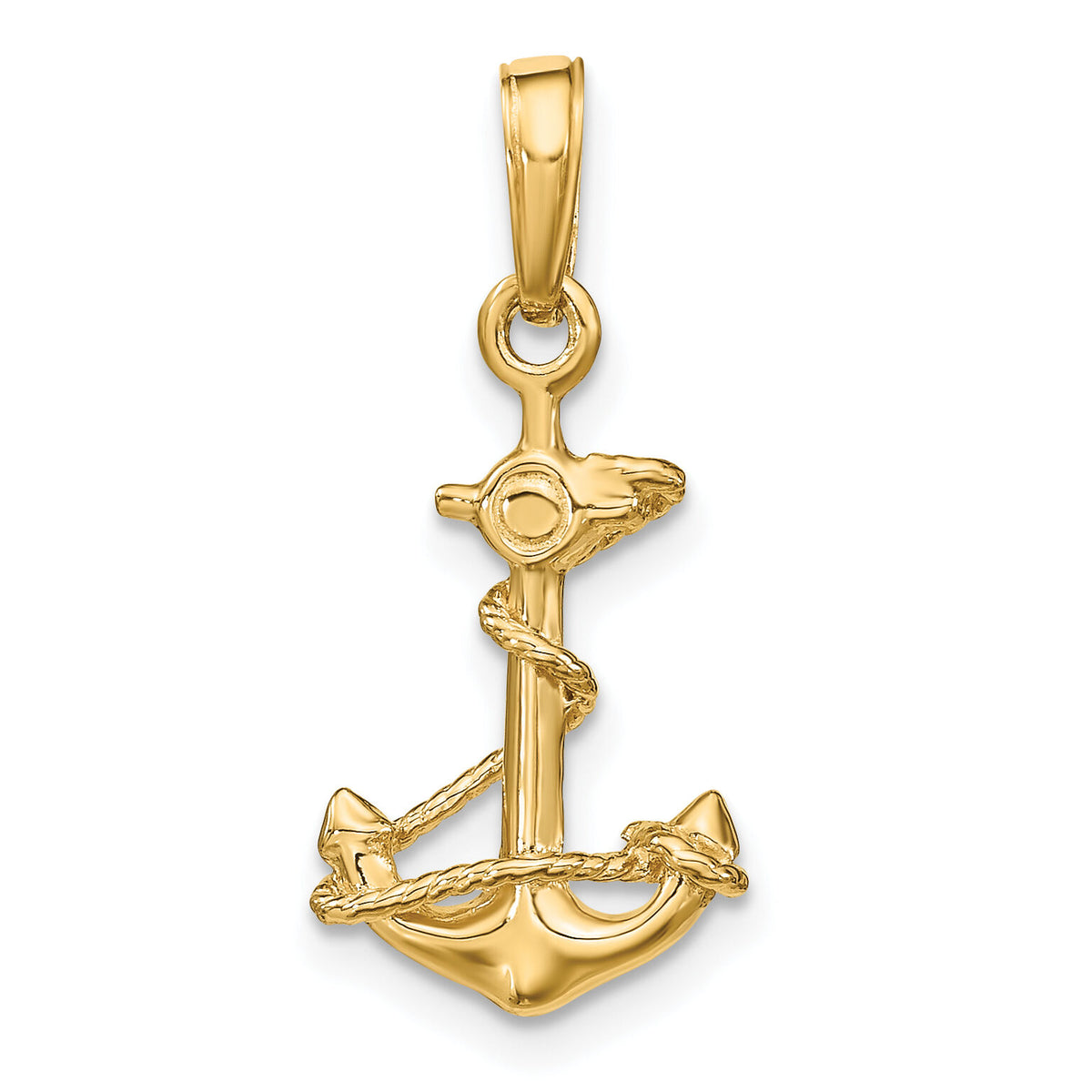 10k 3-D Anchor with Rope Pendant-10C3343