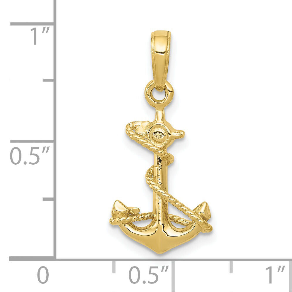 10k 3-D Anchor with Rope Pendant-10C3343