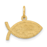 10K Jesus Fish Charm-10C335