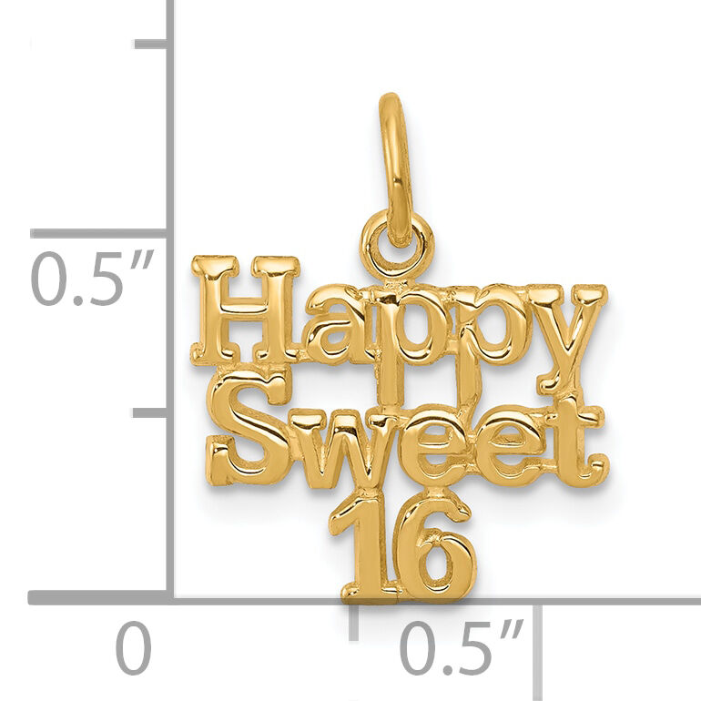 10k HAPPY SWEET 16 Charm-10C336