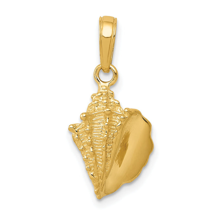 10k Conch Shell Pendant-10C3369
