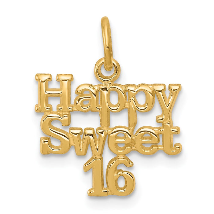 10k HAPPY SWEET 16 Charm-10C336