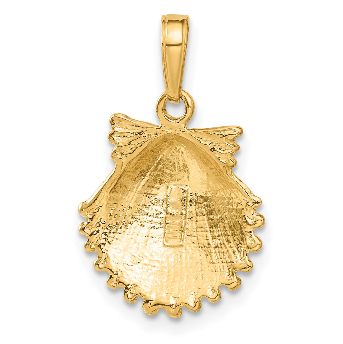 10k Scallop Shell Pendant-10C3375