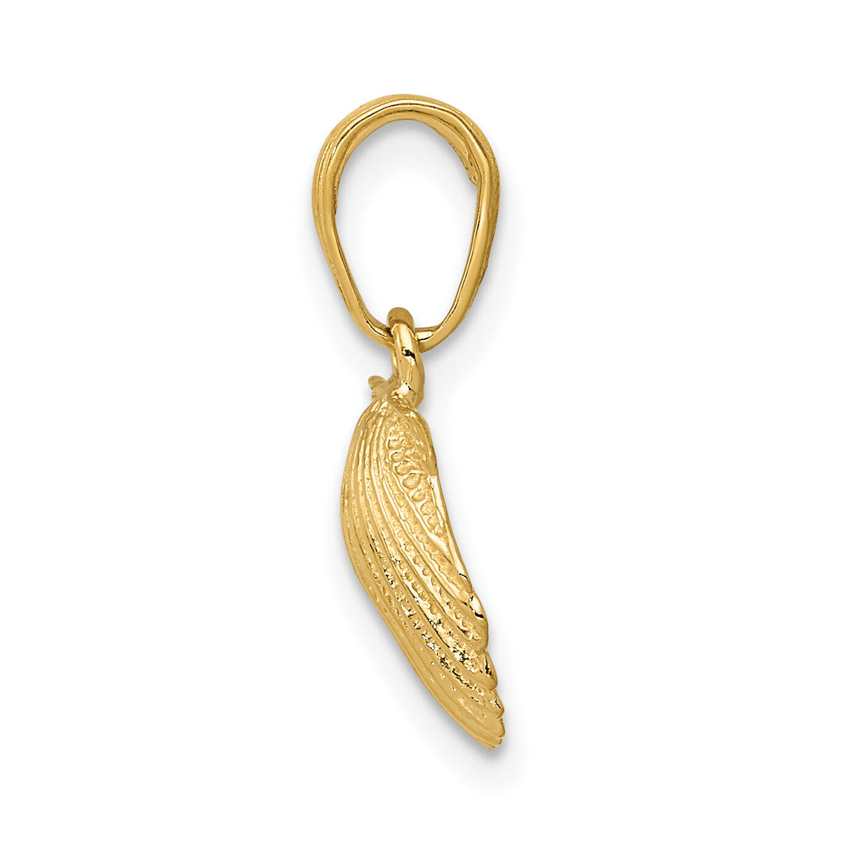 10k Scallop Shell Pendant-10C3377