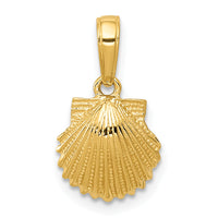 10k Scallop Shell Pendant-10C3377