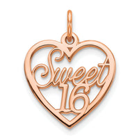 10K Rose Gold SWEET 16 Charm-10C339R