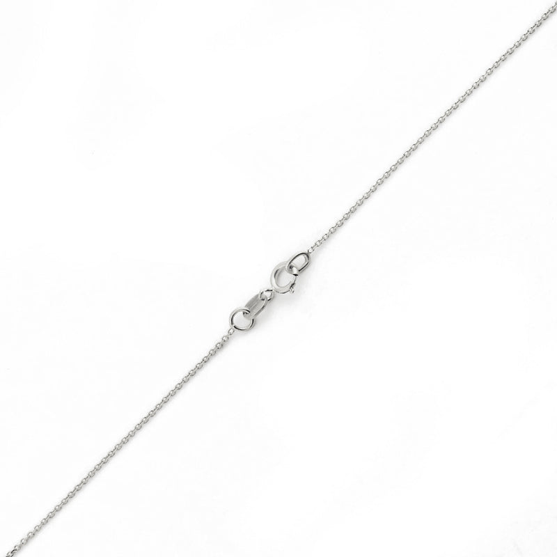 10K WHITE GOLD DC ROLO  033 GAUGE 30" CHAIN NECKLACE (AVAILABLE IN LENGTHS 7" - 30")