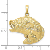 10k Bass Fish Jumping Pendant-10C3417