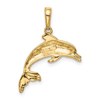 10K Dolphin Swimming Pendant-10C3455